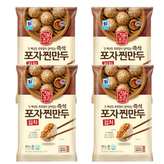 사조대림 김치 포자찐만두 180g x4개 전자레인지 한입만두 편의점만두, 4개