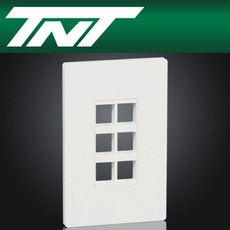 TNT NM-TNT60 아울렛 6포트 페이스 플레이트 통신자재, 본상품선택