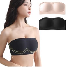 편안한 오프숄더 브라 미끄럼 방지 브라 2장세트
