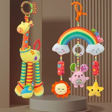 바잘리 사슴 모빌 유모차 장난감, 사슴+풍뎅이, 1개