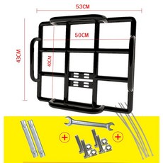 자전거짐받이 알루미늄 거치대 바구니 자전거 랙, 가드레일 타입 내경 50x40  16mm 두께 파이프
