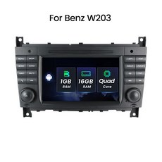 영어 매뉴얼 8인치 차량 라디오 2 Din Android 11 GPS 멀티미디어 플레이어 메르세데스-벤츠 W203 W209 W219 A급 A160 C급 C180 C200 CLK2, BZW203-9212-16G, 1개