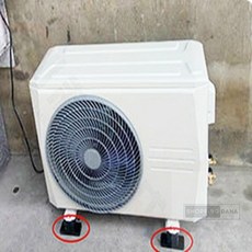DANA 에어컨 실외기 받침 4P 소음방지패드 에어컨실외기받침대베란다용, 4개