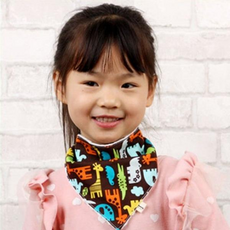 국내제작 순면 스카프빕 ZOO 오가닉면 턱받이 코튼