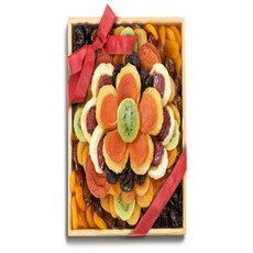 Sweet Bloom Dried Fruit Deluxe Tray Basket Arrangement for Holiday Birthday Healthy Snack Business Kosher 스윗블룸 드라이 후르츠 디럭스, 1개