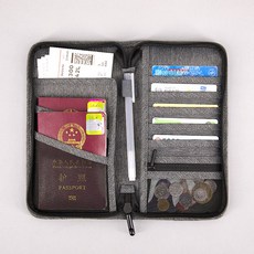 더비주퀸 수납클립 양면 비밀 요원 여권 가방 비지니스 출국함 여행 멀티 증거서류 항공권 보호케이스