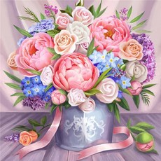 보석십자수꽃다발