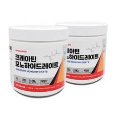 프로게이너 크레아틴 모노하이드레이트 독일산 100% 근지구력 운동부스터 CREATINE, 2개, 180g