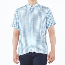 [풍기인견] 파란선풍기 인견 반팔 남방 1 남자 여름 셔츠