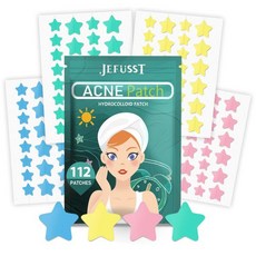 여드름패치 트러블패치 상처패치 Jefusst 140 카운트 스타 여드름 패치 핌플 얼굴 하이드로콜로이드 귀여운 지트 청록색 파란색 분홍색 보라색 및 노란색