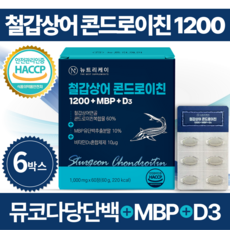 뉴트리케이 뮤코다당단백 철갑상어 연골 콘드로이친 1200 MBP 식약청인증 HACCP, 6개, 60정 6개, 60정
