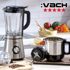 [TenTenPlus] VACH 바치 몬스터 블렌더 2.2리터 대용량 3IN1 믹서기 분쇄기 다지기 유리믹서기 스텐분쇄기 간편다지기 유리용기 스텐용기 6면칼날 4면칼날 편리한세척