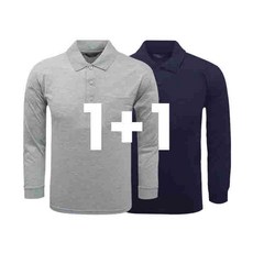1+1 나인앤나인 데일리 무지 30수 카라 긴팔티셔츠