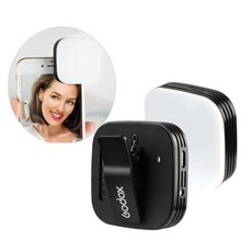 Godox-새로운 미니 휴대용 셀카 플래시 LEDM32 카메라 32 LED 비디오 필 라이트 CRI95 휴대 전화 용 내장 리튬 배터리, 없음