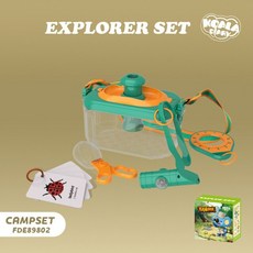 몬테소리 어린이 야외 탐험 곤충 그물 모험 잡기 키트 세트 장난감 학생 조끼 모자 탐험가 의상 코스프레 의류 도구, [01] Advanced Edition