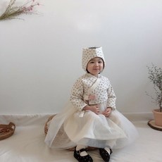 (시닝시닝)유아한복 어린이한복 아기한복 명절 돌 아기옷 유아복 아동복 미니플라워한복(2-7y)