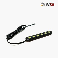 오토티엔 12V 오토바이 자동차 5050LED 싸이키 파박이 6구 스트로브LED 빨강 파랑 흰색, 1개