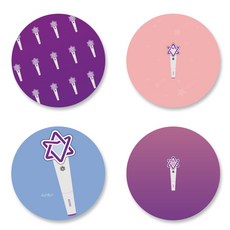 [와우박스] 아스트로(ASTRO) 로봉이 응원봉 커스텀 방수 스티커, 1번(원형-48mm) 무광 방수 스티커
