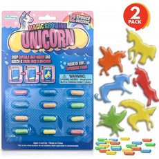 장난감 ArtCreativity Magic Growing Unicorn Capsules-Grow in Water-2 팩 각각 확장되는 동물 캡슐 12 개 포함-귀여운 색상
