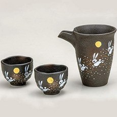 [해외] 도자기 저녁 반주 세트치는 토끼 주기술병 그이탄미일식 그릇 일본산 일본 술에 어울리는 그릇:홈