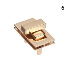 가방 부자재 수하물 잠금 부품 악세서리 버클 하드웨어 폐쇄 DIY 휴대용백 지갑 회전 금, 6, 1개