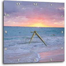 3dRose 바바로 비치 푼타 카나 도미니카 공화국 CA14 LEN0255 - 리사 S. 엔겔 - 벽 시계 13 DPP_134806_2, none