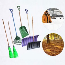 골목길 보행로 봉사활동 제설작업 눈치우기 넉가래 눈삽 눈오는날 대설주의보 도로비, 삼각비 대, 1개
