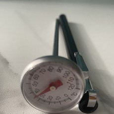 온도 측정기 빠른 측정 음식 온도계 우유 커피 차 물 토양 휴대 용이, 검은색, 100mm, 1개