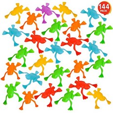 EOM Jump n Leap Frog Toys-144 개 팩-어린이를위한 멋진 점프 개구리-생생한 색상 다양성-재미있는 - E071007FCTS28K3, 기본