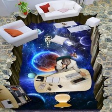 셀프장판 베란다 도배 원룸 아파트 거실 장판 배송 3D 갤럭시 스타 바닥 그림 벽지 거실 사용자 정의 스테레오