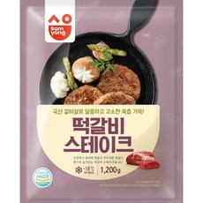 삼양떡갈비스테이크 1.2k X 8 업소용 식당용, 1개, 2kg
