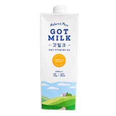 갓밀크 멸균우유 1000ml 24팩, 24개, 1L