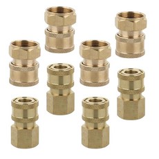 ZLD 8pcs 솔리드 릴리스 커플러 누수 없음 압력 와셔 가든 호스 급수 키트, 1.5mm, 골든, 놋쇠