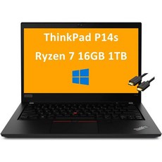 레노버 씽크패드 P14s 14인치 FHD 터치스크린 (AMD Ryzen 7 Pro 4750U (Beat i710750H) 16GB RAM 1TB SSD) 모바일 워크스테이션 비, Touchscreen, 16GB RAM|1TB SSD