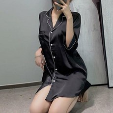 셔츠 원피스 실크잠옷