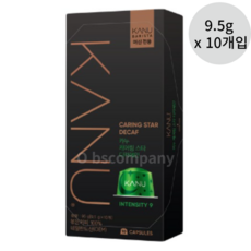 카누 바리스타 머신 전용 캡슐커피 케어링스타 디카페인, 95g, 1box, 40개