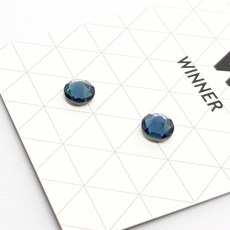 큐빅자석귀걸이 6미리 스카이블루 사파이어 네이비