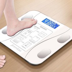 체중계 표준체중계산기 몸무게측정기 USB 충전식 무선 디지털 무게 규모 트랙 9 키 폰, 하얀