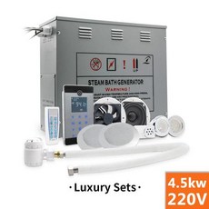 밸브 배수 욕조 안전 4.5KW 발전기 스티머 샤워 액세서리 블루투스 스팀 라디오 황동 스파 사우나 컨트롤러 FM 자동, VSC045-4.5KW220V-HP, 1개