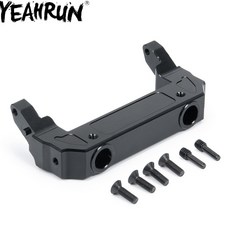 축방향 SCX10 III AXI03007 부품용 YEERUN 합금 서보 전면 범퍼 마운트, 01 Black
