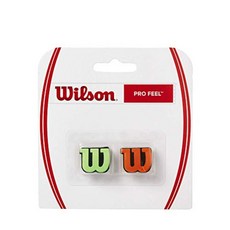 Wilson 테니스 라켓 댐프너 진동 방지 프로필 2개입, 그린/오렌지, 2개