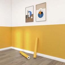 테라조타일 집 보라색 자체 옷장 배경 장식 리노베이션 스티커 따뜻한 순색 가구 벽지 벽 DIY 책상 접착, W 30cm X 5 Metres, orange yellow, 1개