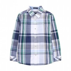 HAZZYS KIDS 성인연계 체크 셔츠 HPS13XS07M_WT