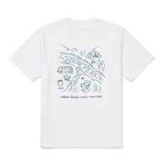 스노우피크 공용 코튼 피크닉 반팔 티셔츠 S24MUFTS60 화이트
