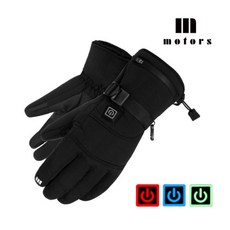  발열장갑 충전식 5000mah 오토바이 방한장갑 등산 자전거 낚시 휴대폰터치가능, L 