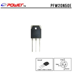 파워 트랜지스터 전계효과 N 채널 PFW20N50E 500V, 단일상품
