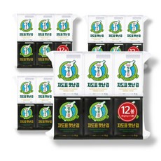 [지도표성경] [김 본사] 지도표 맛난김 도시락김 4g 12봉 x 4개 (총 48봉), 상세 설명 참조