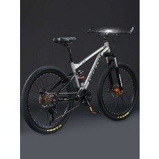 입문용MTB 산악용 자잔거 출퇴근 생활 가성비 24인치/26인치/27.5인치, 26인치, 에나멜그레이(내부배선 + 이중충격흡수) 30단, 1개