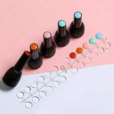 젤네일 바둑알 조약돌 컬러차트 발색팁 120개, 투명 조약돌 칼라차트(120개)