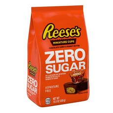 리세스 무설탕 슈가제로 초콜렛 REESE'S Zero Sugar Mini Chocolate Peanut Butter Candy 15.5oz Bag (439g), 439g, 1개